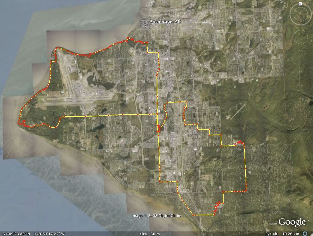 Bike Ride tracker, May 3rd, 2008